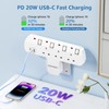 Plug Extension Socket with 180 Degree Rotating UK Plug, 3