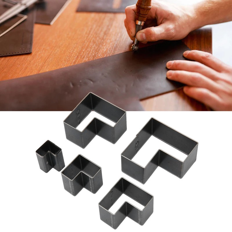 5Pcs Leather Die Cutter Hollow Assorted Size High Carbon Steel