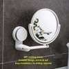 Wall Mount Makeup Mirror 360 Degree Rotation Clear Undistorted Single