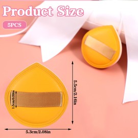 5Pcs Make Up Sponges for Face,Cushion Puff Foundation Sponge Soft and Reusable Beauty Sponges for Makeup Natural and Easy Makeup,Yellow