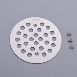 TRUSTMI 4 1/4-inch Screw-in Shower Drain Grate Replacement Cover, Chrome, also Oil Rubbed Bronze and Brushed Nickel for Choose