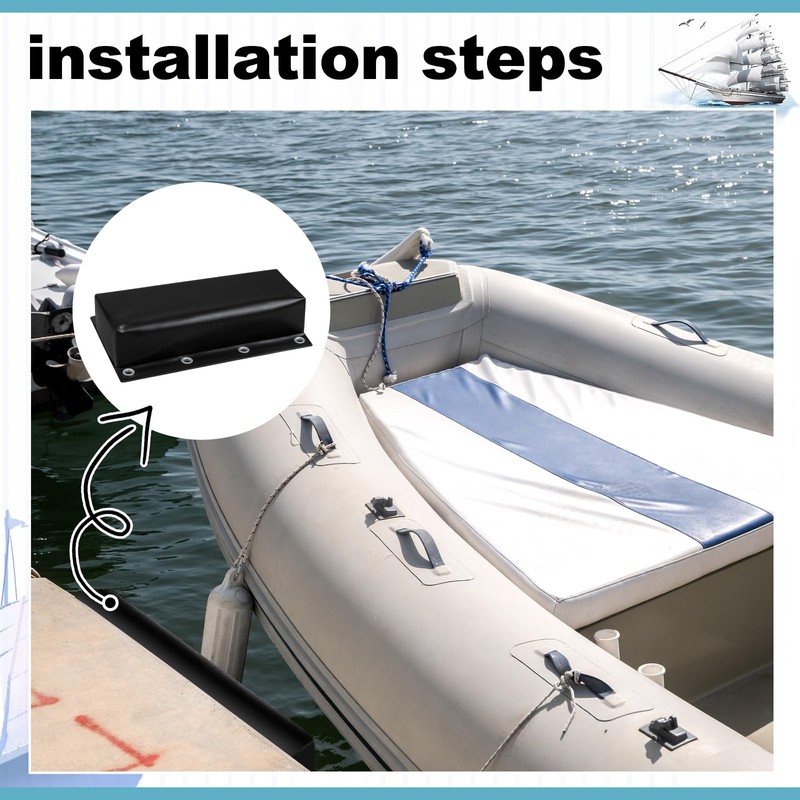 Marsui 4 Pcs Dock Bumpers for Edging Heavy-Duty Marine Boat