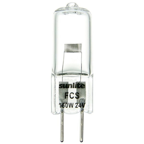 Sunlite FCS 150W/T4/24V/CL/G6.35 150-watt 24-volt Bi-Pin Based Stage and Studio T4 Bulb, Clear