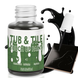 AstraVox Tub and Tile Paint, 1.5 Oz Bathtub Touch Up Paint Pen for Countertops, Porcelain, Sink, Ceramic Tile, Strong Adhesion & Waterproof & Quick Dry, for Repairing Scratches, Spots and Chips (Black)