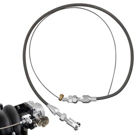 Universal 24" Throttle Cable Kit for Automotive Applications, Compatible with Various Models and Ls Engines, Stainless Steel Braided Design, Adjustable Fit