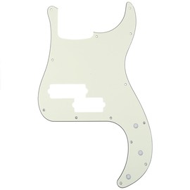 Musiclily Pro 5-String 13-Hole Contemporary P Bass Pickguard for Fender Mexican Precision Bass, 3Ply Ivory
