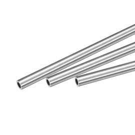 sourcing map 304 Stainless Steel Capillary Tube, OD 5.5mm x 1mm Wall Thick 250mm Length Metal Tubing for Industry Machinery, 3Pcs