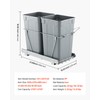 VEVOR Pullout Trash Can for Kitchen Cabinets, 27QTx2 Double Under