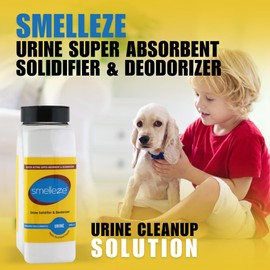 SMELLEZE SMELLEZE Urine Absorbent Powder & Poo Gel | Odor Eliminator for Strong Odor | Solidifier & Deodorizer for Portable Toilets, Urinals, Pet Potty, Bedside Commodes| Absorbs Liquids in Minutes | 2 lb.