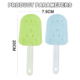 2 Pcs Cat Tongue Comb - Two-Sided Reusable Cat Tongue Brush, Cat Brush Pet Product, Simple Cleaning Cat Brushes, Cat Grooming Brush Suitable for Long Short Haired Dog & Cat (Blue+Green)