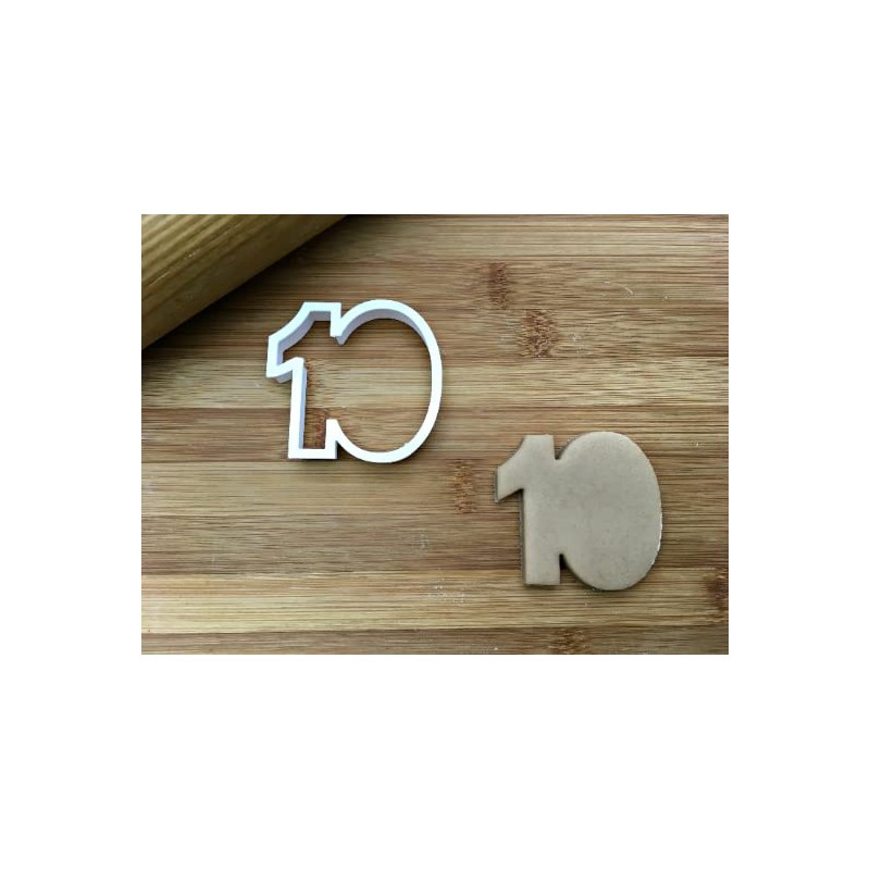 Sweet Prints Inc Number 10 (outline) Cookie Cutter - Dishwasher