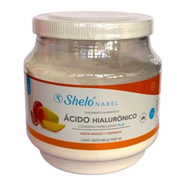 COLÁGENO HIDROLIZADO PLUS Sheló Nabel - Enriquecido con Ácido Hialurónico - Sabor Mango Granada