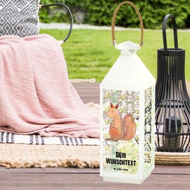 Mr. & Mrs. Panda Personalisierte Deko Laterne Einhorn Glauben XL - Personalisierte Geschenke, Holzlaterne Mit Namensdruck, Dekolaterne Mit