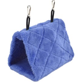 Cdycam Mascota De Peluche para Pájaros, Cabaña, Nido, Hamaca, Jaula Colgante, Nido Cálido, Tienda De Cueva para Acurrucarse Feliz (Azul) Pequeño Azul Profundo