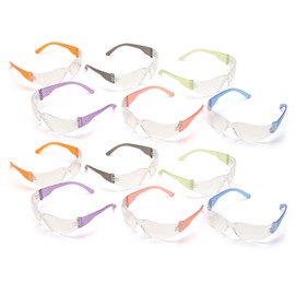 Pyramex Mini Intruder Safety Eyewear, Multi Colors / Clear-Hardcoated Lens (Pack of 12)