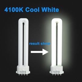 9 Watt Light Bulb compatible with Satco S8365, Kandolite 96500, Rayovac F9w-1, Coleman Lantern Bulb Replacement 2G7 Base 4100K 4 Pack