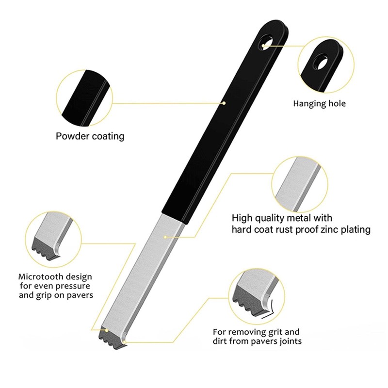 Paver Puller, 2Pcs Paver Removal Tool with Joint Scraper Micro