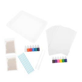 DOITOOL Water Marbling Paint Kit Vibrant Colors Bottles DIY Watercolor Painting Set for Kindergarten Art Projects and Storage