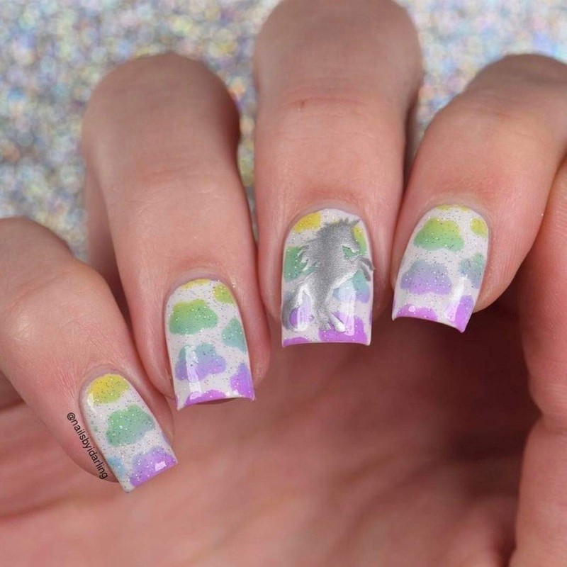 Whats Up Nails - Clouds Vinyl Stencils for Nail Art