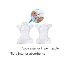 CATWALD - Insertos blancos de 4 capas en microfibra de bambu para pañales ecologicos, por unidad, kit de 5 y 10. Insertos ecológicos, durables, reutilizables, biodegradables para pañales ecológicos para bebe.(5 Unidades)