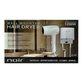 Secador de Cabello Noir Hotelero Pared Blanco 1200W HD-1200H Iónico                                                                                   