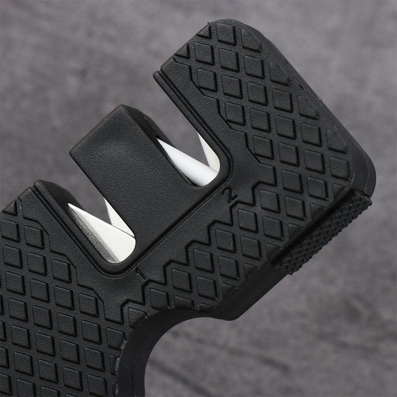 Black Pocket Knife Sharpener,Kitchen Knife Sharpener, Scissor Sharpener, Handheld Keychain