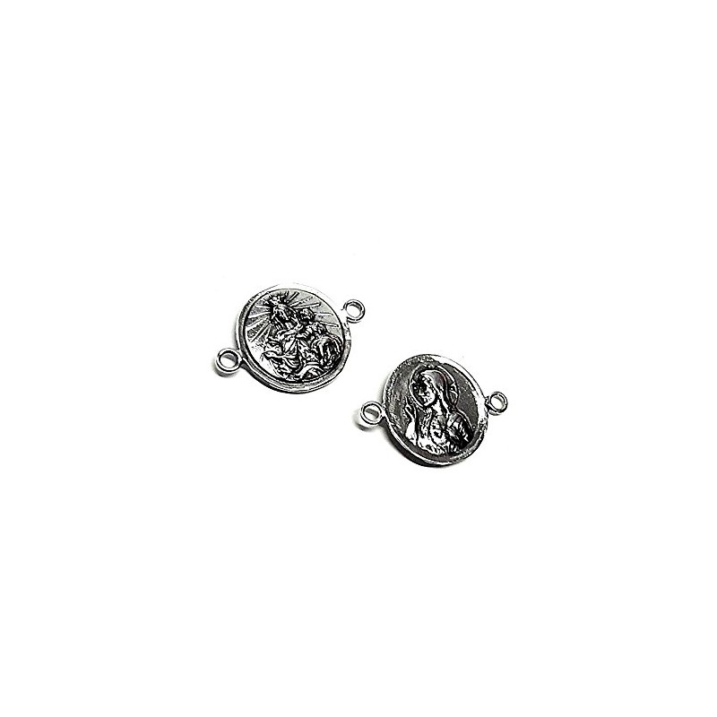 Fornitura Plata Ley 925m Medalla Escapulario - 1 Unidad [AB0815]