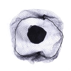 50pcs Hairnets Hair Net For Bun Invisible Elastic Edge Mesh 20inch 50cm (Bulk Packing,Black)