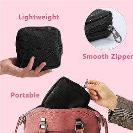 Tampon Sanitary Pads Storage, 2 Pieces Menstruation Bags, Sanitary Pads Storage Bag, Portable Tampon Bag with Zip for Women Sanitary Napkin Panty Liners Cosmetics