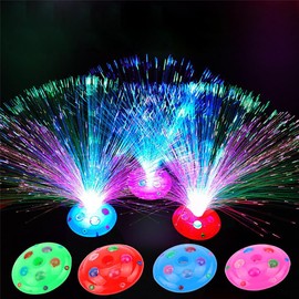 Fibre Optic Colour Changing Lamp,Holiday Party Home Decoration LED Colorful Fiber Optic Lantern Decoration Lamp for Living Room, Bathroom, Bar, Party, 4pcs.