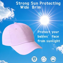 Kids Baseball Cap Adjustable Cotton Golf Cap Children's Sun hat Suitable for Boys and Girls 3-10 Years Blue