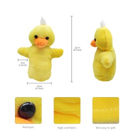 CreepyParty Hand Puppets, Animal Puppet Party Toy Set for Kids Baby, Soft Plush Farm Puppet for Children Toddlers Boys Girls, Pack of 5