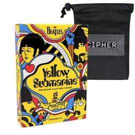 Theory 11 and Cipher Playing Cards Yellow Submarine Playing Cards - Beatles Themed Card Deck - Inlcudes Cipher Playing Cards Bag