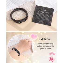 VGWON Gifts for Men Mens Gifts Mens Bracelets Birthday Gifts for Men Boyfriend Husband Fiance Friendship Bracelet Men's Bracelets 30th 40th 50th 60th 70th 80th Birthday Gifts for Men