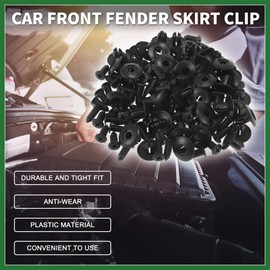 Motoforti Car Front Fender Skirt Clip for Kia Soul 1.6L 2.0L 2010-2019 Durable No.8659028000 | Bumper Push Type Plastic Retainer Rivets Black 50 Pcs Long-Lasting