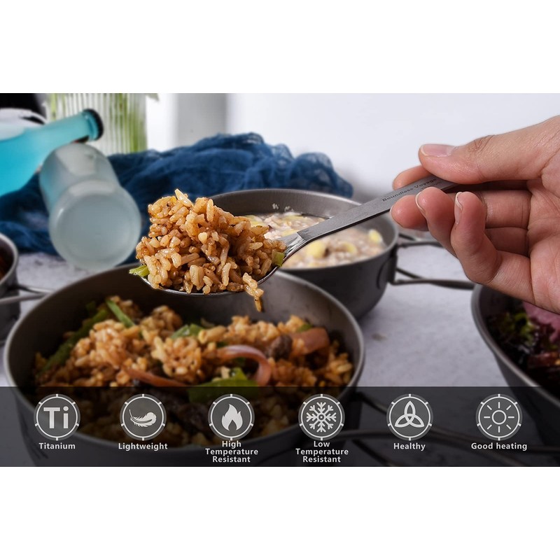 Boundless Voyage Titanium Spoon with Bottle Opener Outdoor Camping Backpacking