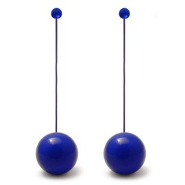 Play Pair of Contact GIGA Poi with 100mm Stage Ball -Blue