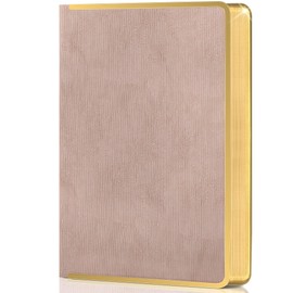 CAGIE Luxurious Pink Vegan Leather Journal, Gorgeous Exquisite Design for Gold Edges on Hard Cover and Paper, 256 Pages Premium Paper Perfect for Writing, Gifting, and Treasuring Your Memories