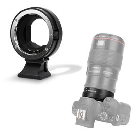 JJC EF-RF Auto Focus Mount Adapter Converter for Canon EF EF/S Lens to EOS R Ra RP R3 R5 R5c R6 R6II R7 R8 R10 R50 etc. RF Mount Camera, Durable Metal Mount Detachable Tripod Foot with 1/4"-20 Thread