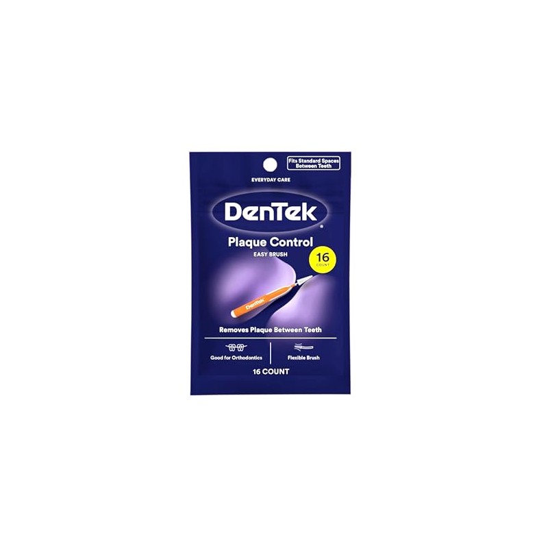 Dentek Easy Brush Cleaners Standard Spaces 16 Count (6 Pack)