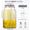 Folinstall Super Wide Mouth Glass Storage Jar with Airtight Lids,