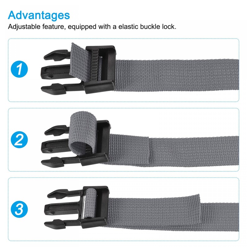 sourcing map Luggage Straps, 2m Length Adjustable Suitcase Belts with