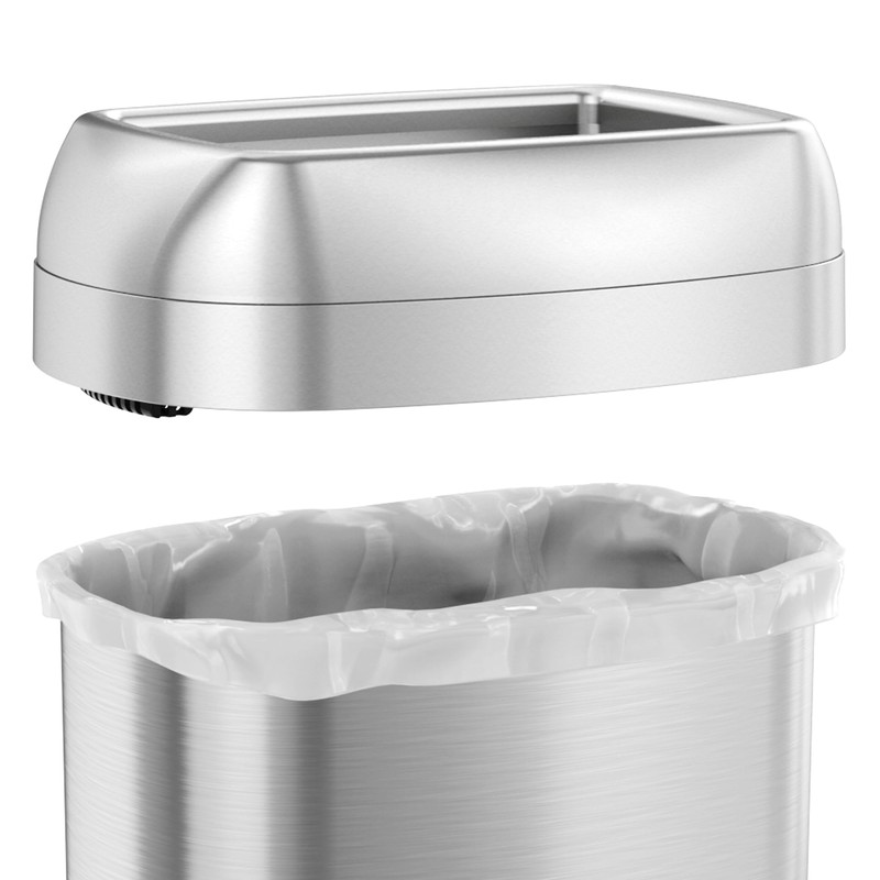 iTouchless Trash Can Lid Elliptical Open Top Models OL13STV and