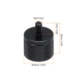 MECCANIXITY 3Pcs Mic Stand Adapter 1/4 Female to M4 Male Thread Screw Adapter Aluminum Alloy for Microphone Tripod Stand Mount, Black