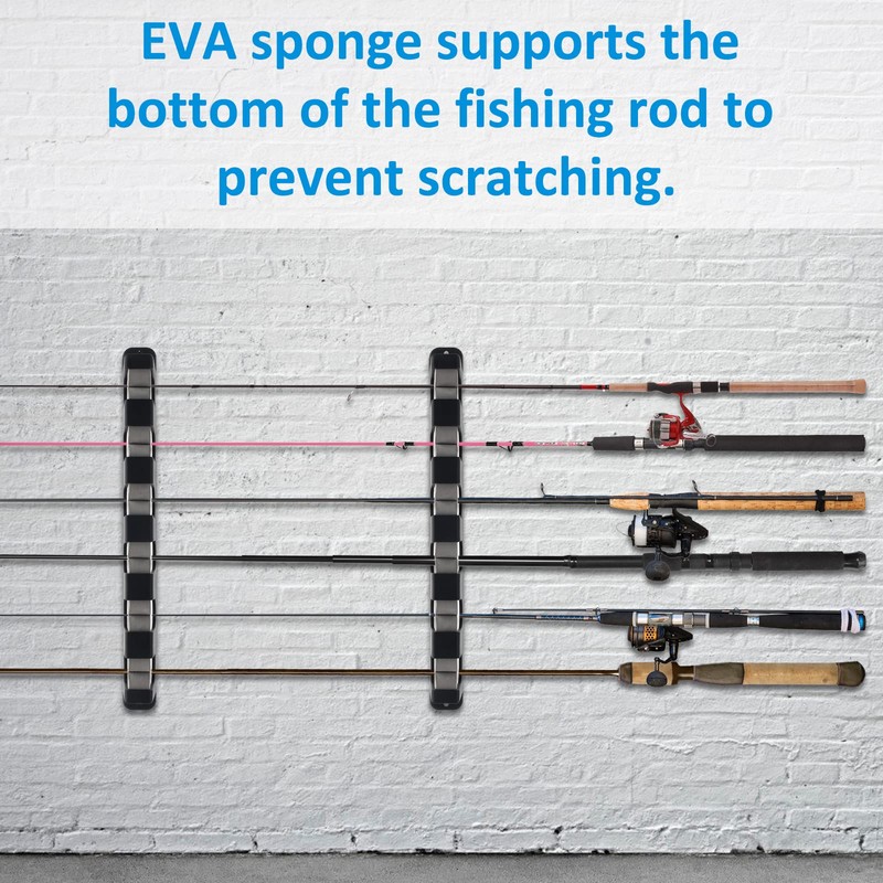 Windspeed 6-Rod Rack Wall Mounted Fishing Rod Rack For Boat,