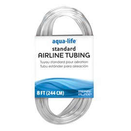 PENN-PLAX Standard Airline Tubing for Aquariums – Clear and Flexible – Resists Kinking – Safe for Freshwater and Saltwater Fish Tanks – 8 Feet