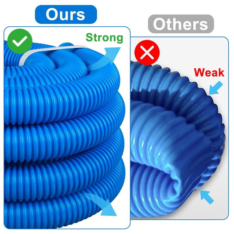 4 Pack Pool Hoses for Above Ground Pools 1.25" x