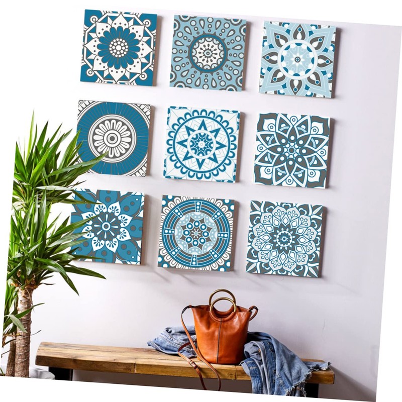 STOBAZA Sturdy PVC Kitchen Tile Decals 48pcs Removable Wall Stickers