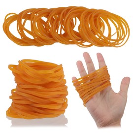 Pack of 150 Yellow Rubber Rings, Large Rubber Bands, 3 mm Wide, Strong Reusable Elastic Bands, Rubber Ring, Durable and Tear-Resistant Rubbers for Office, Home, School