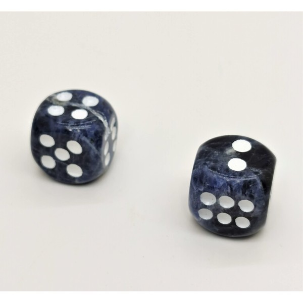 Natural Hand Carved Gemstone Various Crystal Healing Lucky Dice 15mm